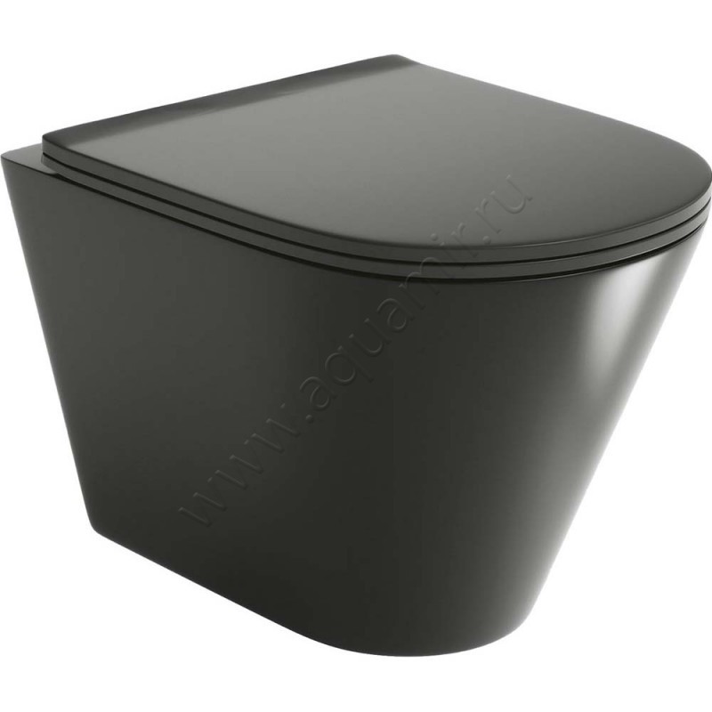 Унитаз подвесной Grossman с крышкой микролифт, 48 см, безободковый GR4477BMS