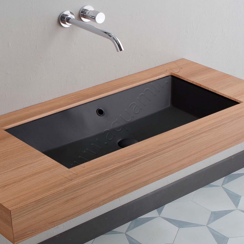 Раковина встраиваемая снизу под столешницу без отверстий Scarabeo Teorema 2.0 80 см 513649