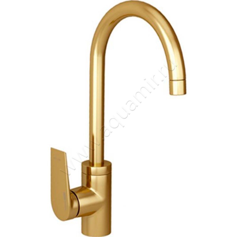 Смеситель для кухни Wasserkraft Aisch золото матовое 5507