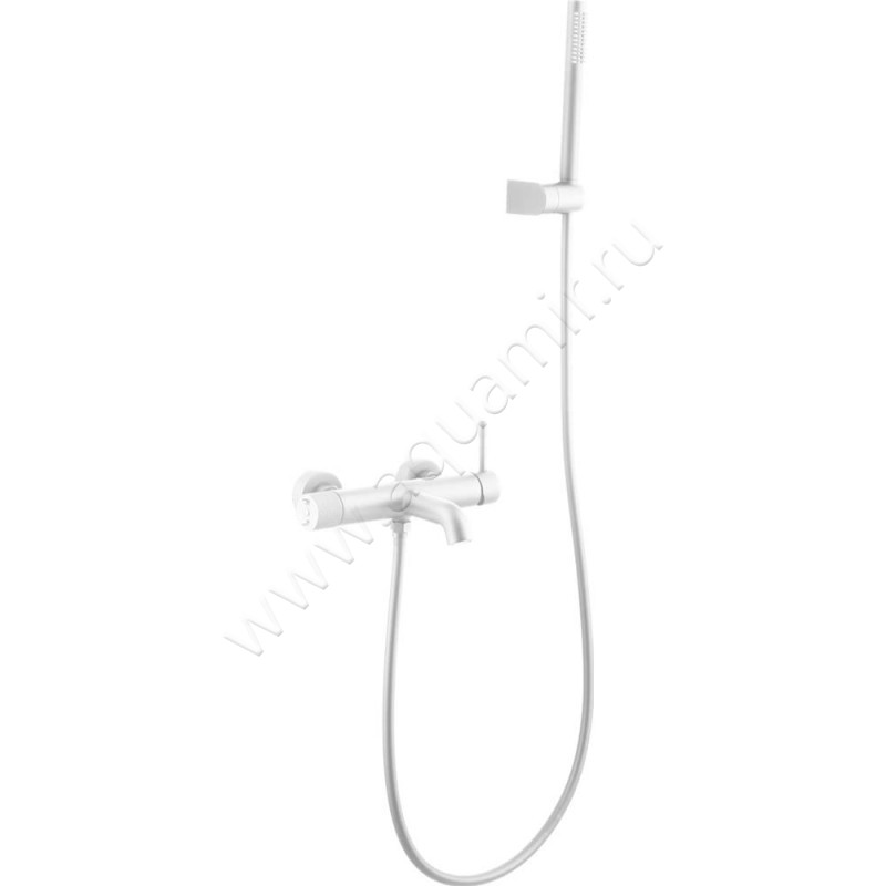 Смеситель для ванны Boheme Uno с душем, белый матовый 463MW
