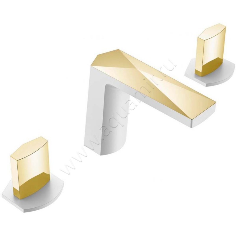 Смеситель для раковины Boheme Venturo белый/золото белая 150WGICE