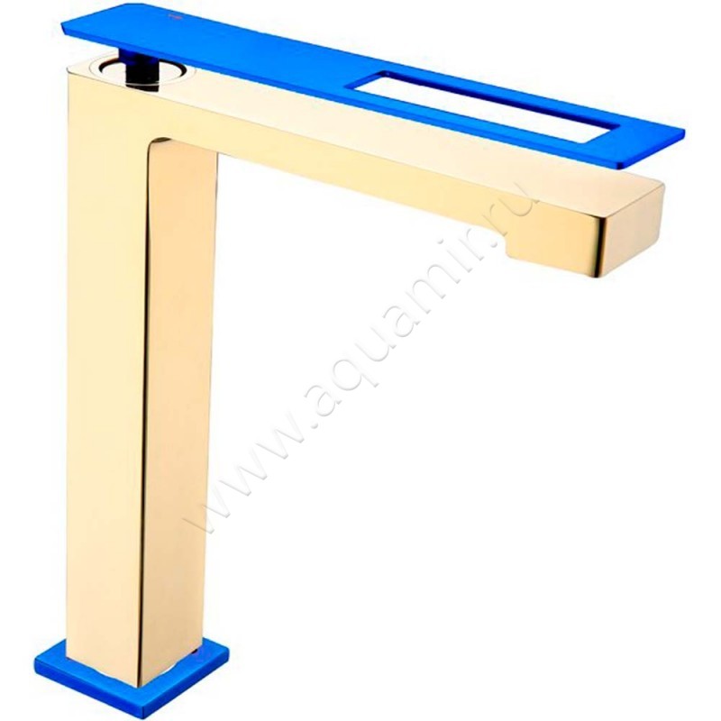 Смеситель для раковины Boheme Q золото/синий 142GUW