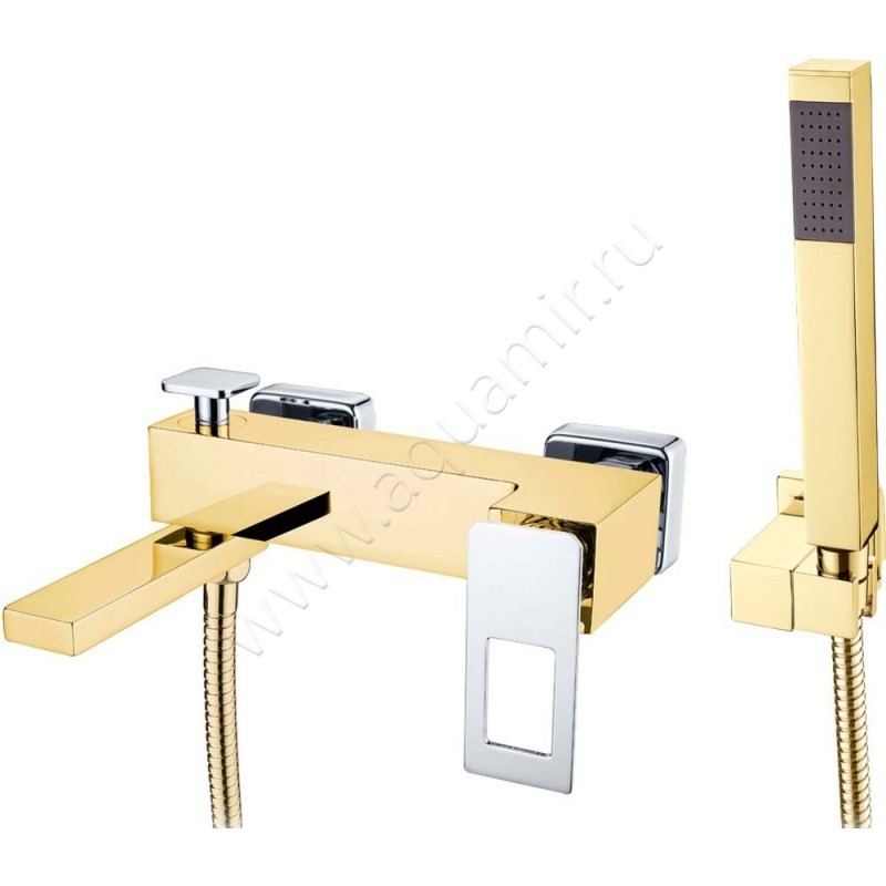 Смеситель для ванны Boheme Q с душем, хром/золото 143GCR