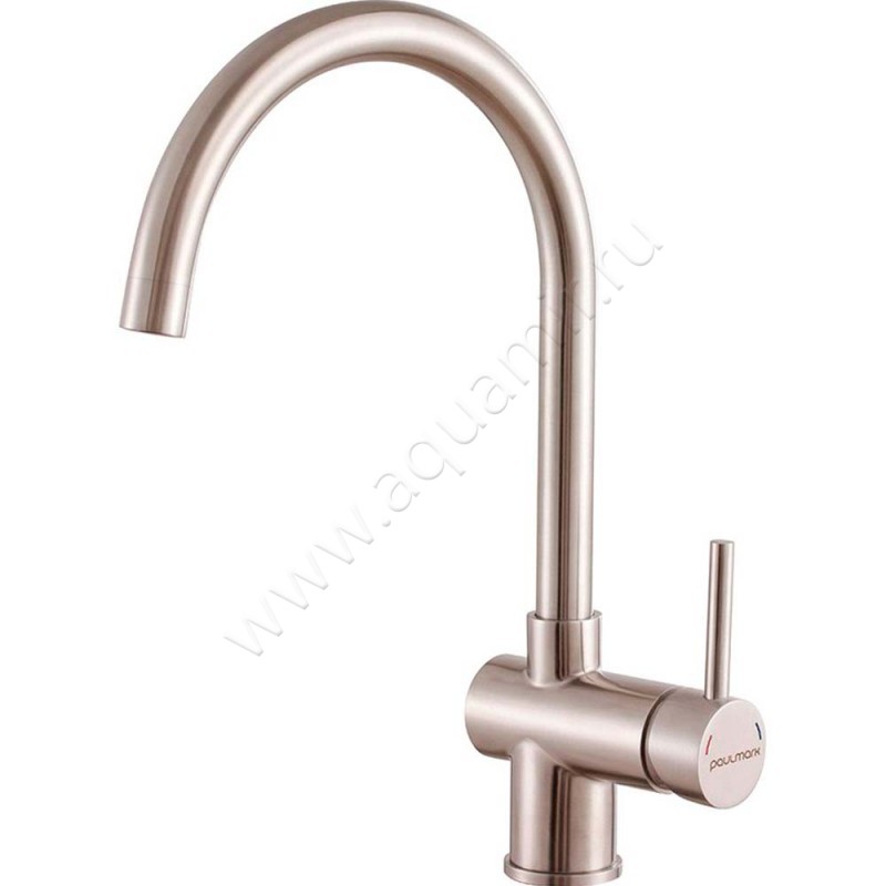 Смеситель для кухни Paulmark Bend сталь матовый BE212066-SS