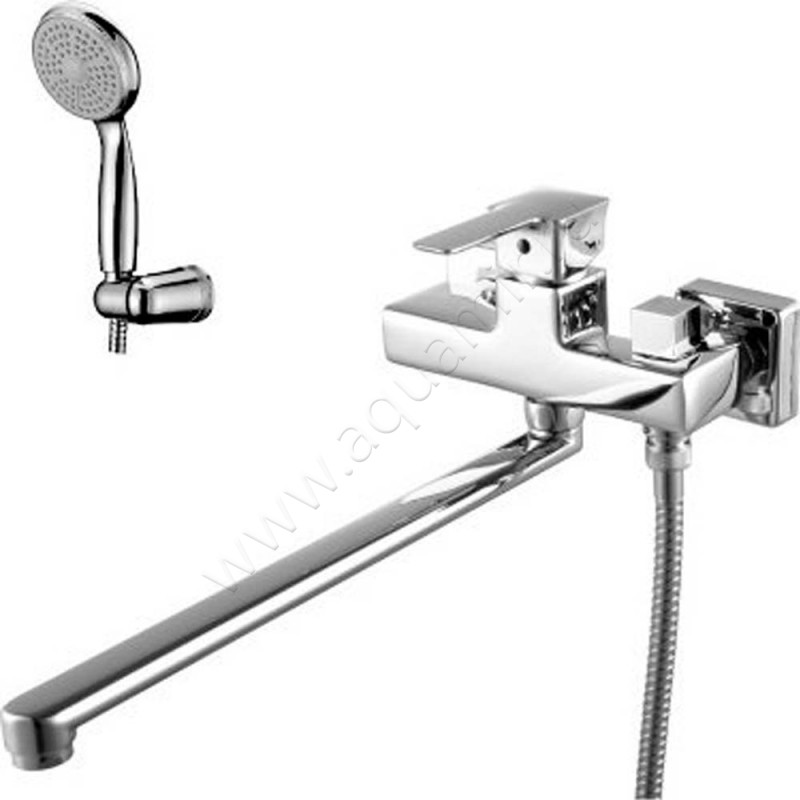 Смеситель для ванны Lemark Basis с длинным изливом, хром LM3617C