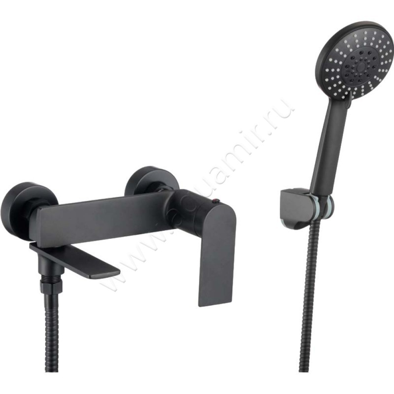 Смеситель для ванны Savol с душем, черный матовый S-601808H