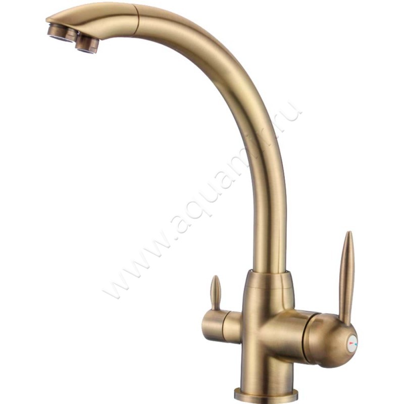 Смеситель для кухни Savol бронза матовая/ глянцевая S-L1699C
