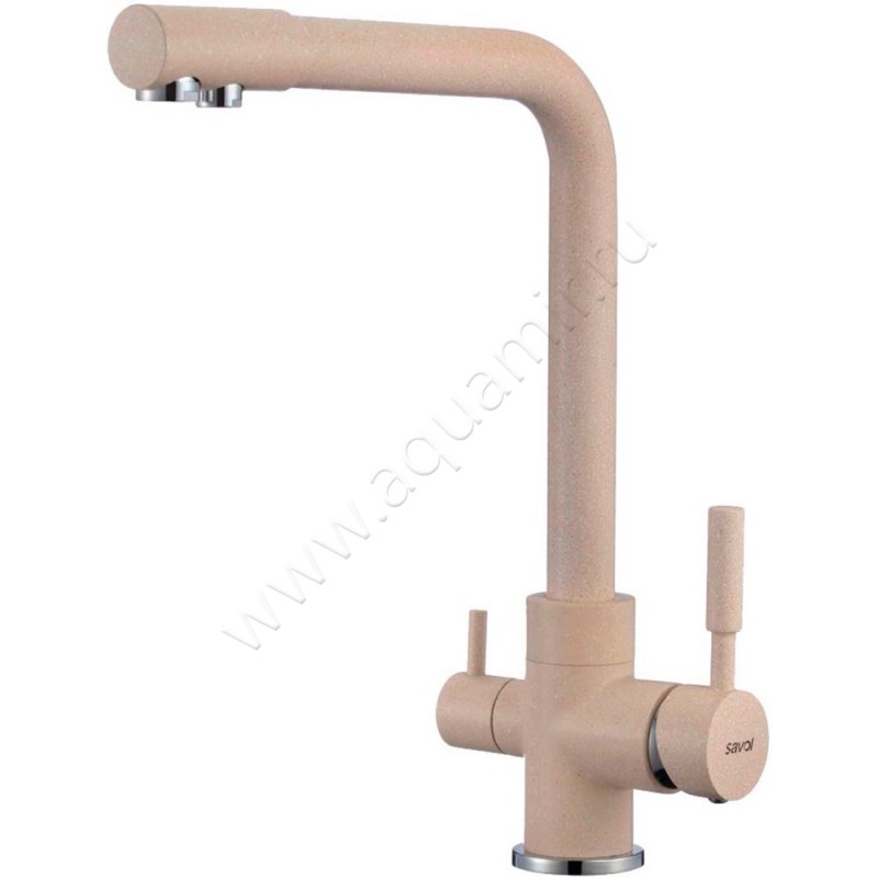 Смеситель для кухни Savol бежевый матовый S-L1801S