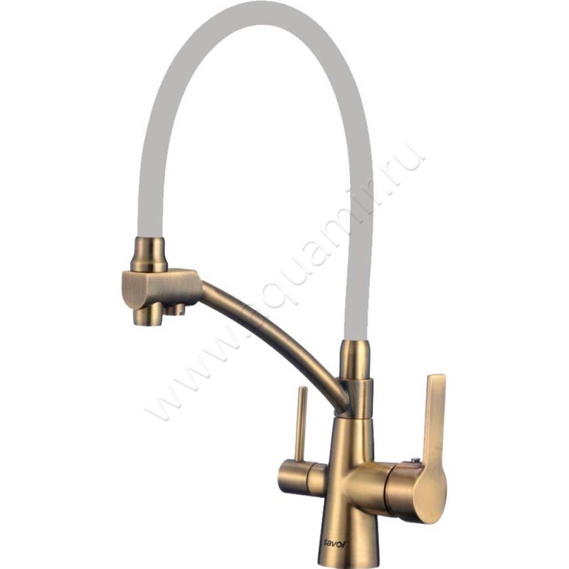 Смеситель для кухни Savol серый/бронза матовая/ глянцевая S-L1805C-04