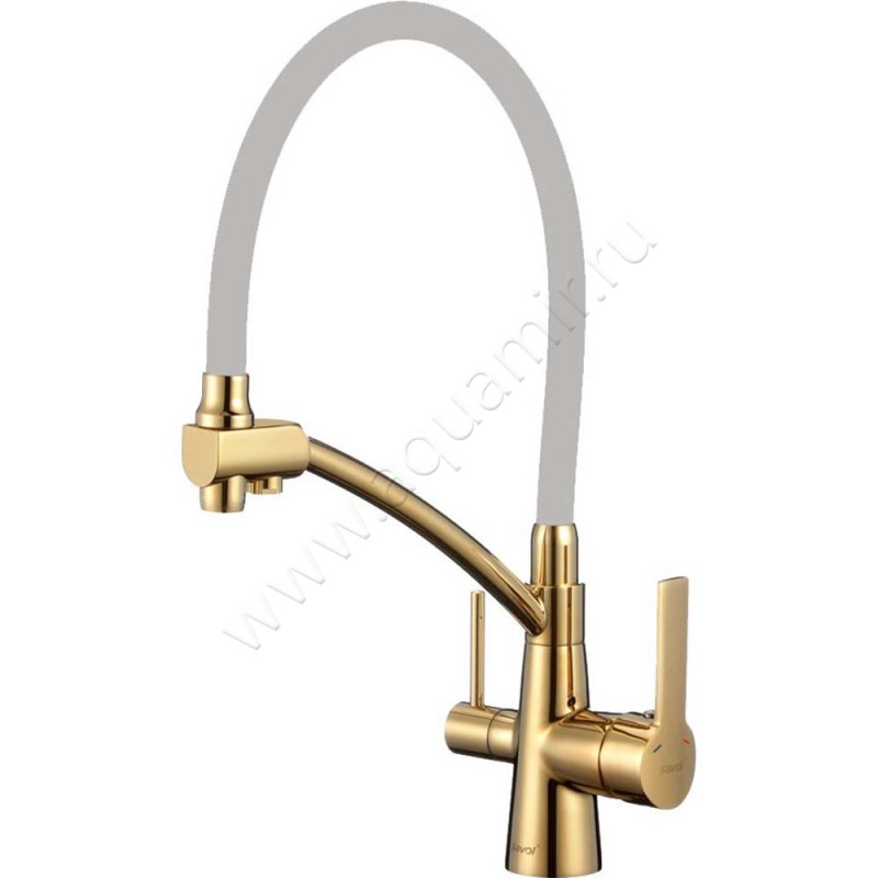 Смеситель для кухни Savol серый/золото матовое/ глянцевое S-L1805B-04