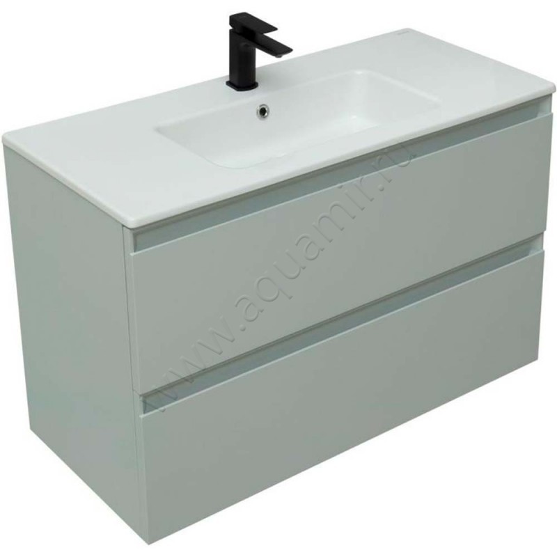 Тумба под раковину Allen Brau Eclipse 100 см, зеленый матовый/папирус 1.E1003.PWM