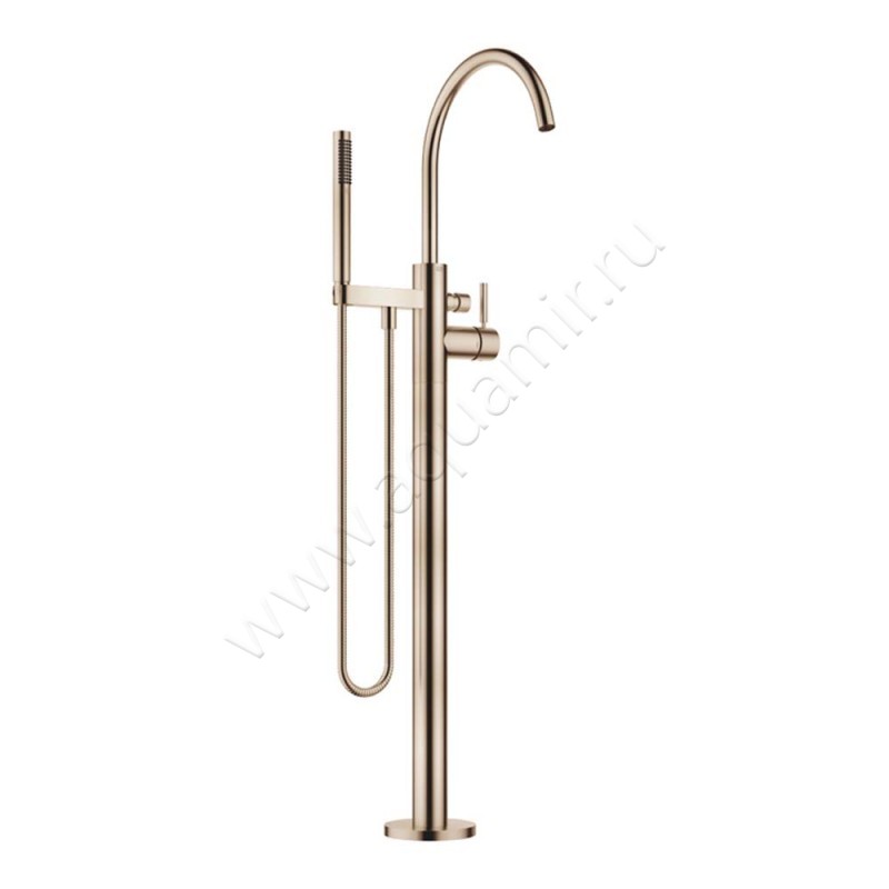 Смеситель для ванны Dornbracht META с длинным изливом, шампань браш 25863661-46