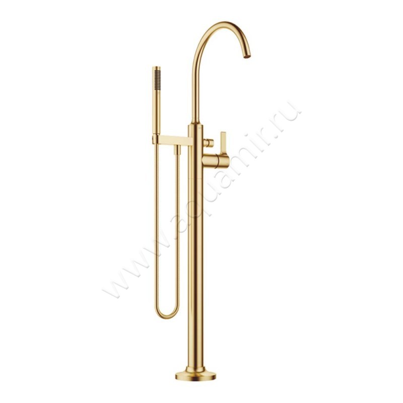 Смеситель для ванны Dornbracht VAIA с длинным изливом, латунь браш 25863809-28