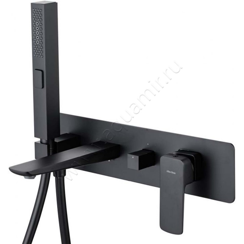 Смеситель для ванны Allen Brau Infinity с душем, черный матовый 5.21007-31