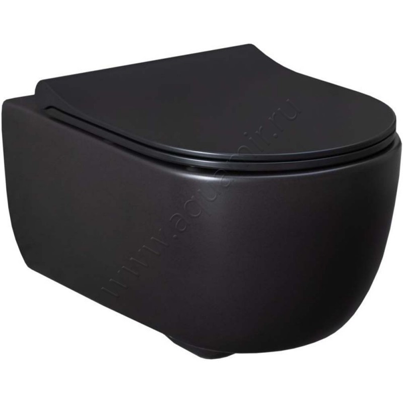 Унитаз подвесной Allen Brau PRIORITY 54,5 см, безободковый, черный матовый 4.31001.31