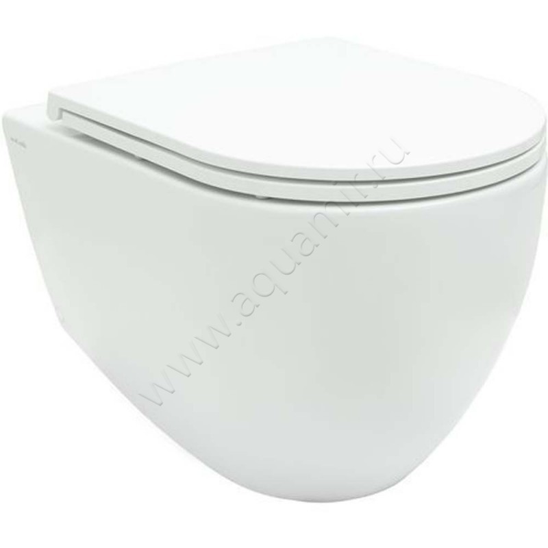 Унитаз подвесной Allen Brau REALITY 53 см, безободковый, белый, с покрытием 4.32006.20