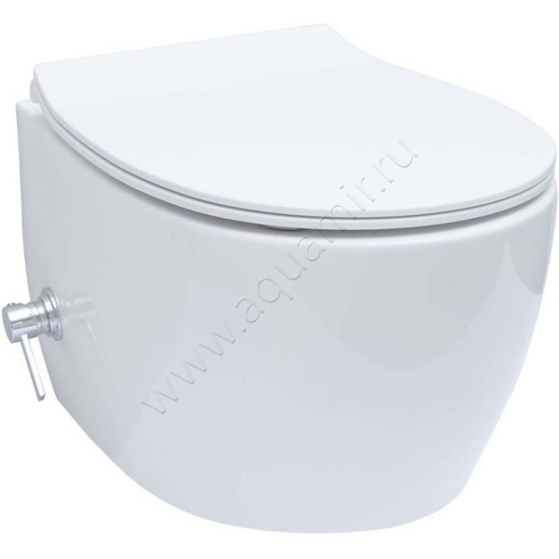 Унитаз подвесной Allen Brau FANTASY с крышкой микролифт, 51 см, безободковый, белый 4.11HC1.20 + 4.11005.20