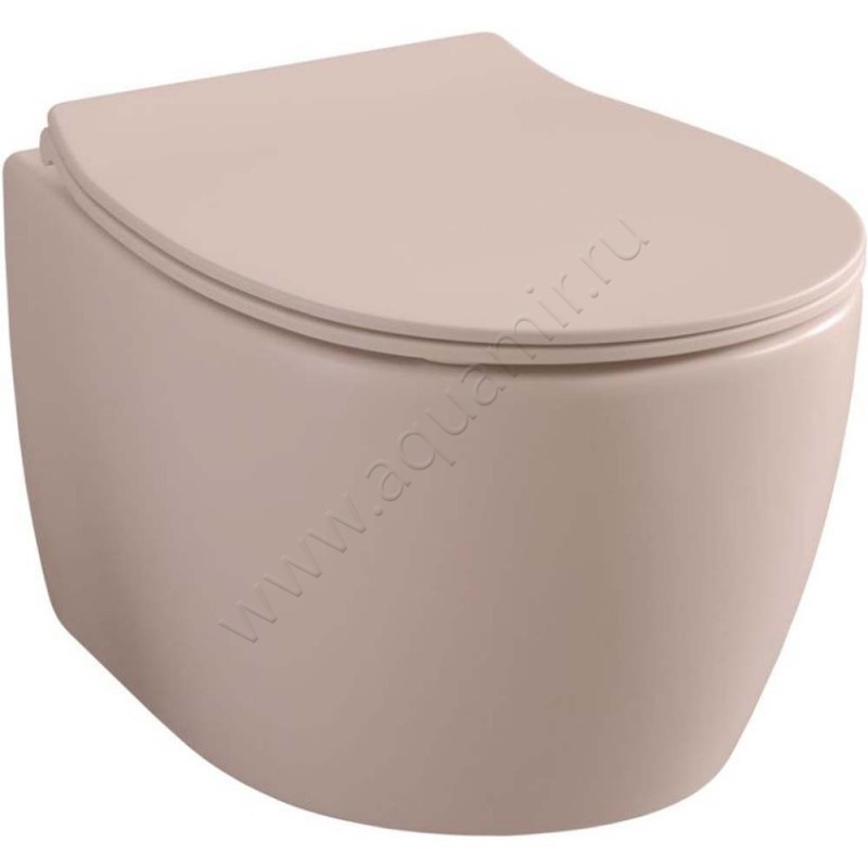 Унитаз подвесной Allen Brau FANTASY с крышкой микролифт, 51 см, безободковый, красный матовый 4.11004.SM + 4.11005.SM