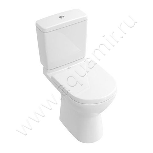 Унитаз-компакт Villeroy & Boch O.NOVO с крышкой микролифт, 67 см, белый 56611001 + 5760G101 + 9M38S101