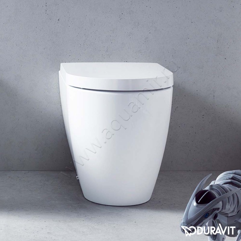 Унитаз приставной Duravit Me By Starck с крышкой, 60 см, безободковый, белый 21690900001 + 0020010000