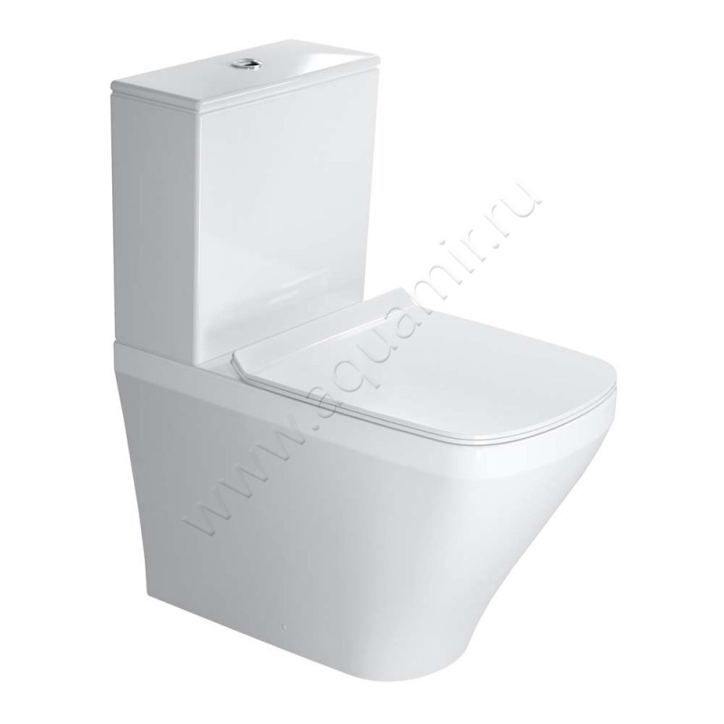 Унитаз-компакт Duravit DURASTYLE с крышкой, 63 см, безободковый, белый 2155090000 + 0935100005 + 0063710000