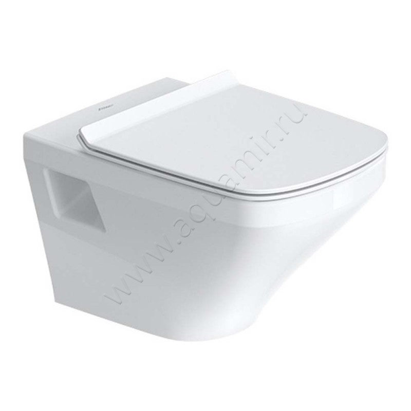 Унитаз подвесной Duravit DURASTYLE с крышкой, 54 см, безободковый, белый 25380900001 + 0063710000