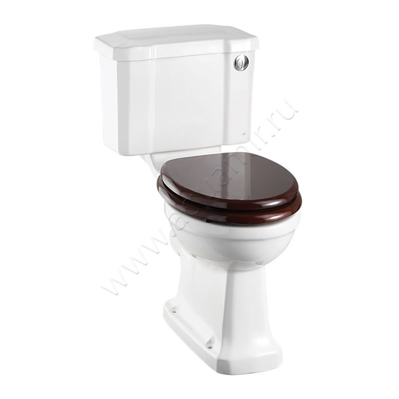 Унитаз-компакт Burlington REGAL с крышкой микролифт, 72 см, белый P12 + C2 + S42 + A51 CHR