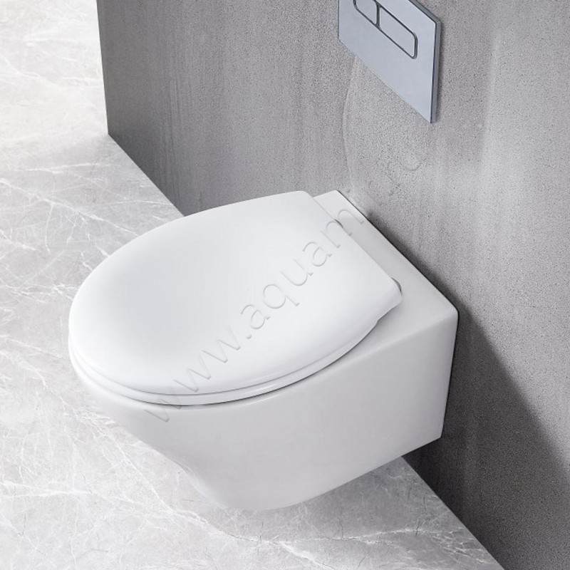 Унитаз подвесной BelBagno ACQUA с крышкой микролифт, 52 см, безободковый, белый BB340CHR + BB2020-1SC