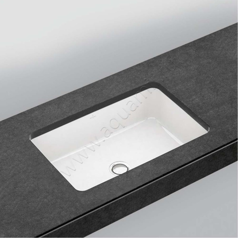 Раковина встраиваемая снизу под столешницу без отверстий Villeroy & Boch Architectura 54 см, фарфор, белый глянец/white alpin 41776001