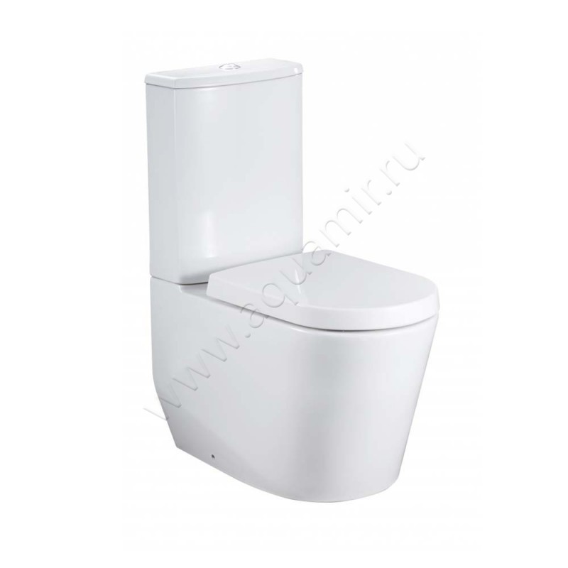 Унитаз-компакт Creo Ceramique RENNES с крышкой микролифт, 66,5 см, безободковый, белый 00025127