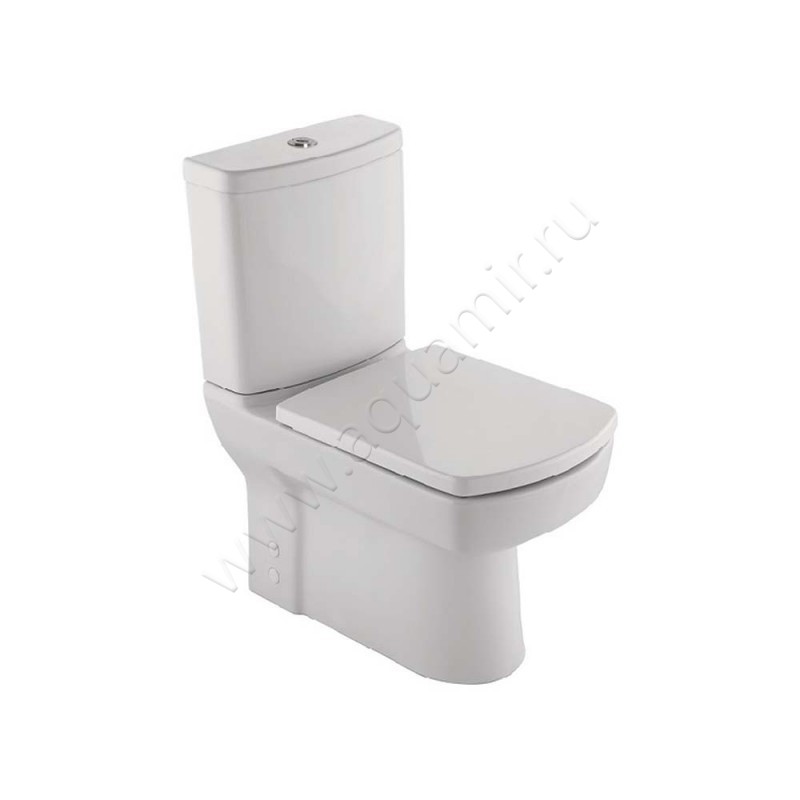 Унитаз-компакт Kale BASICS с крышкой микролифт, 61 см, безободковый, белый 00043904