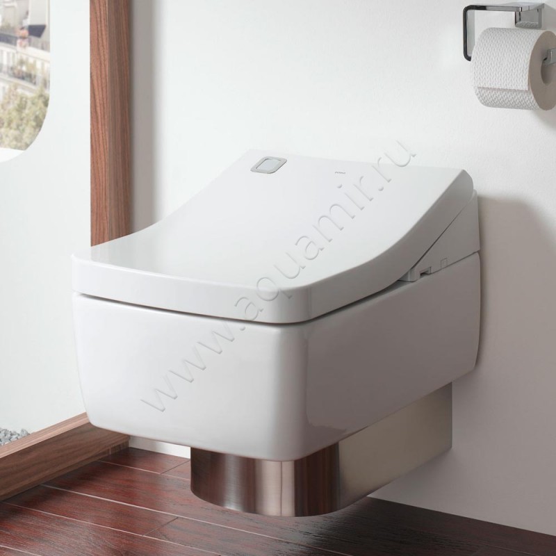 Унитаз подвесной с крышкой с функцией биде TOTO SG с крышкой микролифт, 58,6 см, безободковый, белый CW512YR + TCF403REGV1#NW1 + 7EE0007