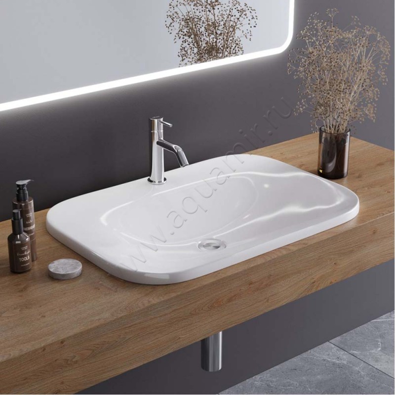 Раковина встраиваемая сверху на столешницу Cezares CZR-DRO-65-LVB