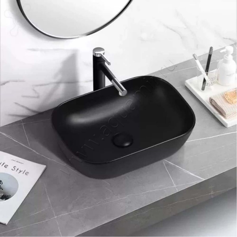 Раковина-чаша накладная Gid 46 см, черный BM1333