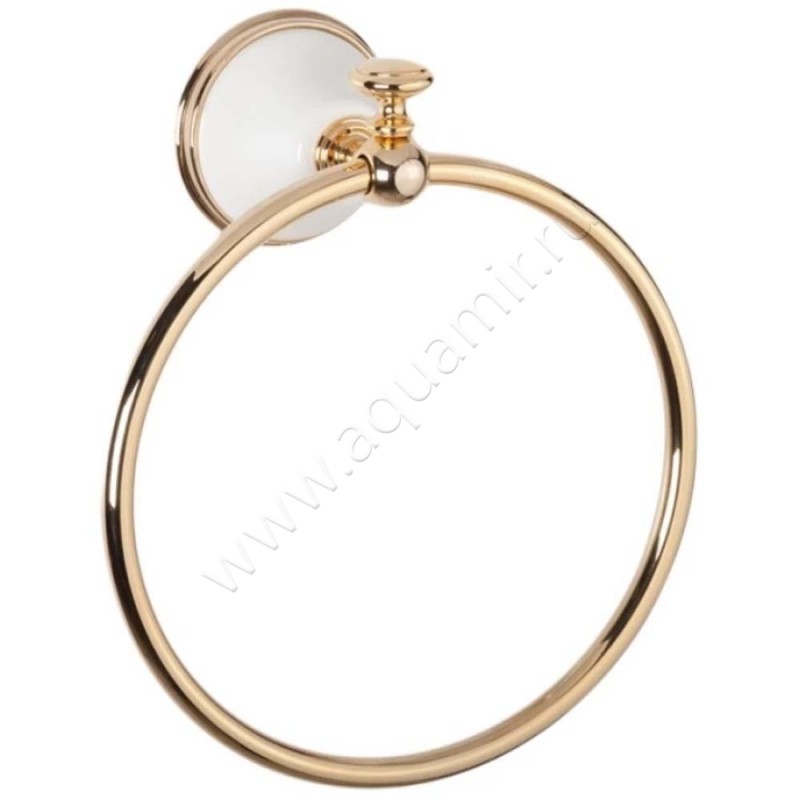 Полотенцедержатель Tiffany World Harmony 18 см., золото/белый TWHA015BIORO