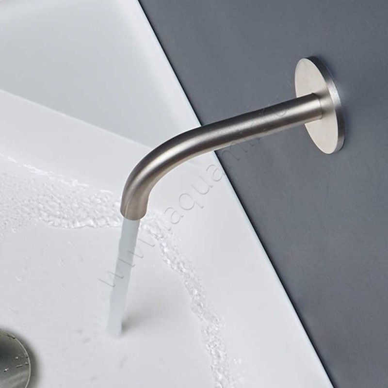 Настенный излив для раковины Antonio Lupi AYATI в цвете матовая сталь AY921SA