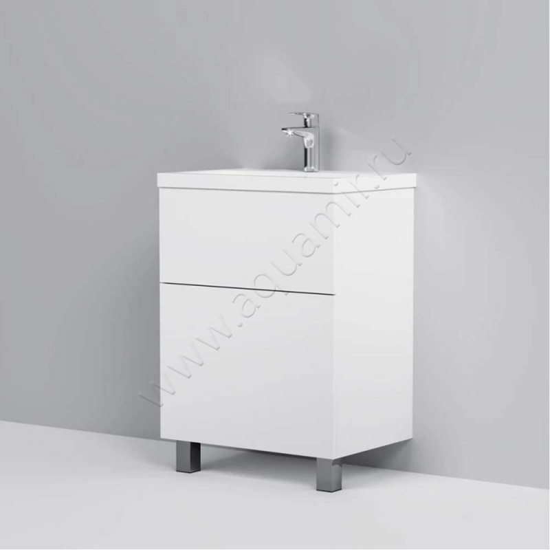 Тумба под раковину AM.PM Gem 60 см, белый глянец M90FSX06022WG32