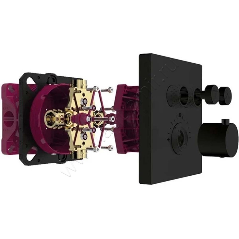 Смеситель для ванны AQUAme черный матовый AQM8801MB