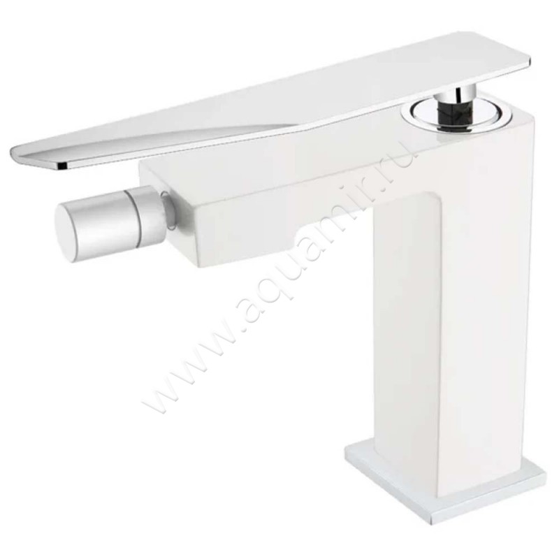 Смеситель для биде Boheme Q белый/хром 146WCR2