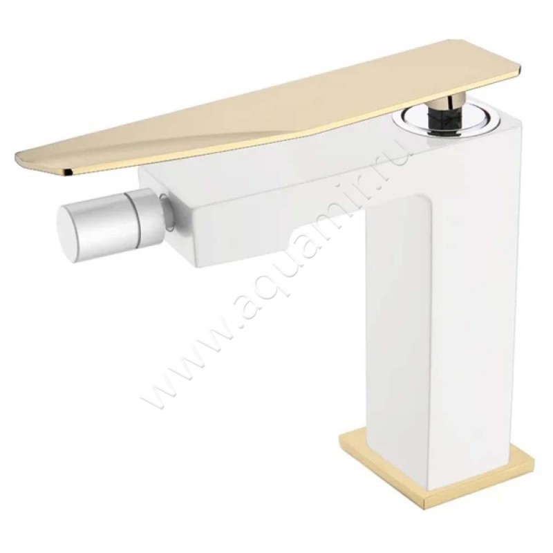 Смеситель для биде Boheme Q белый/золото белая 146WG2