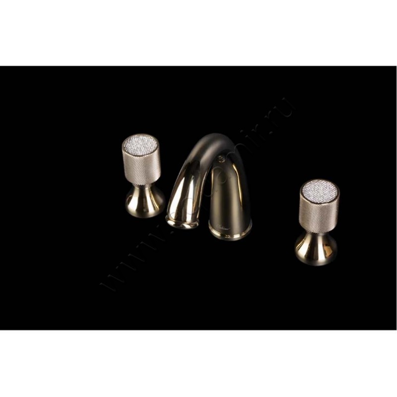 Смеситель для раковины Boheme Royal Cristal золото 297ROYALCRSTBLACK
