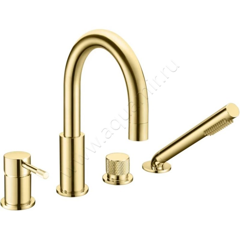 Смеситель для ванны Boheme Uno с душем, золото 460G