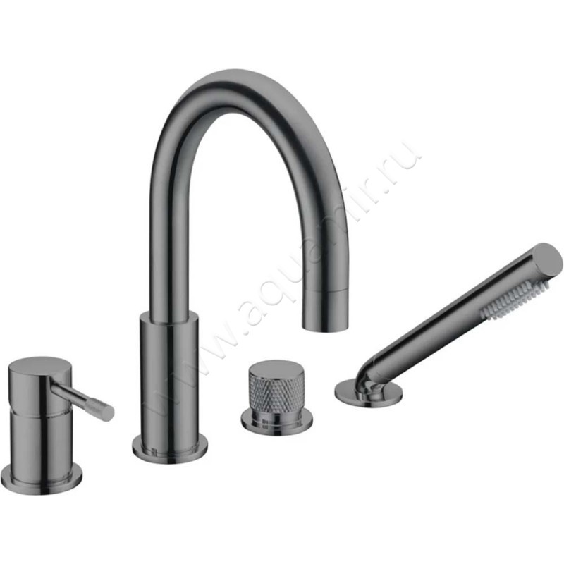 Смеситель для ванны Boheme Uno с душем, графитовый 460SGM