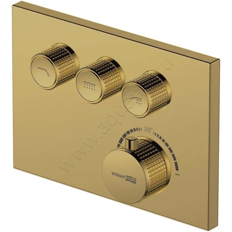 Смеситель Wasserkraft Sauer золото 7158THERMO