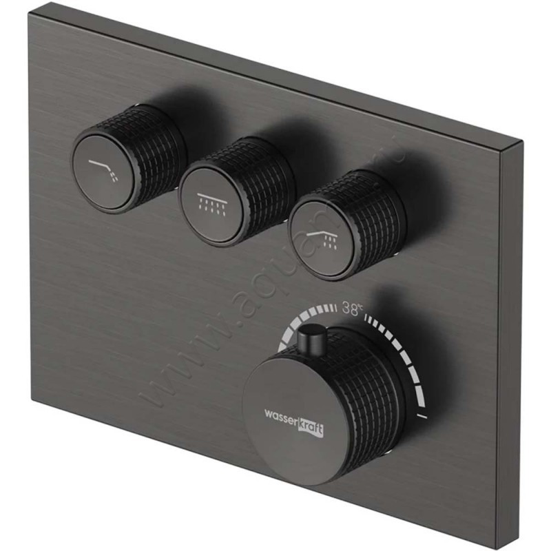 Смеситель Wasserkraft Wiese сталь 8458THERMO