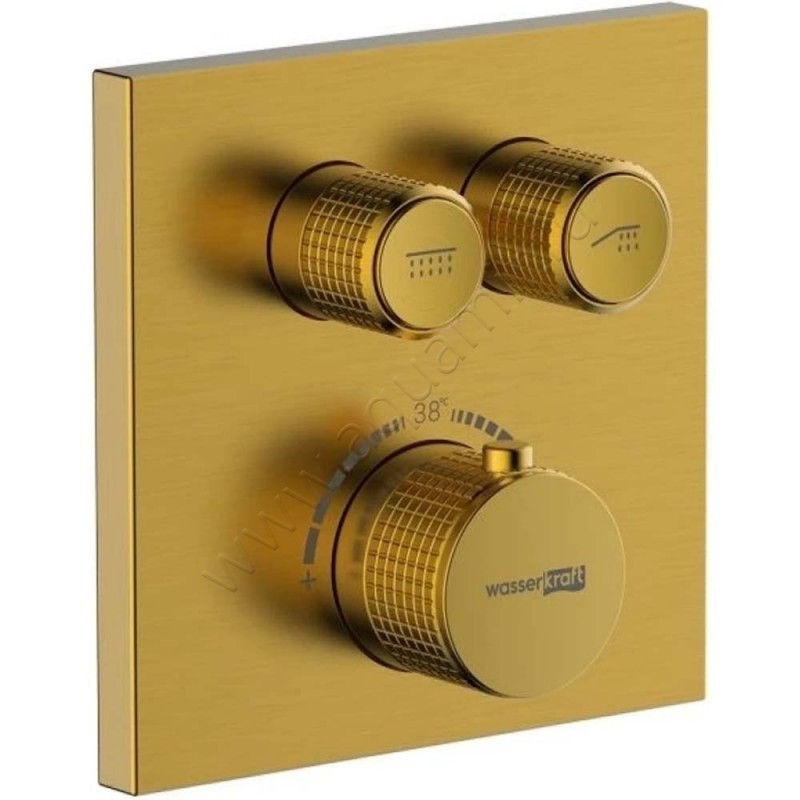 Смеситель Wasserkraft Aisch золото матовое 5548THERMO