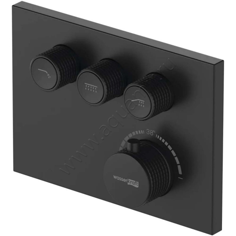 Смеситель Wasserkraft Elbe черный матовый 7458THERMO