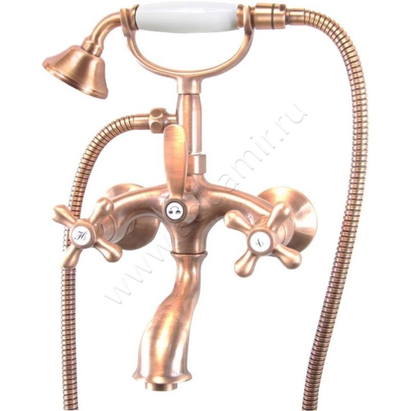 Смеситель для ванны Webert Armony с душем, медь AM720201060
