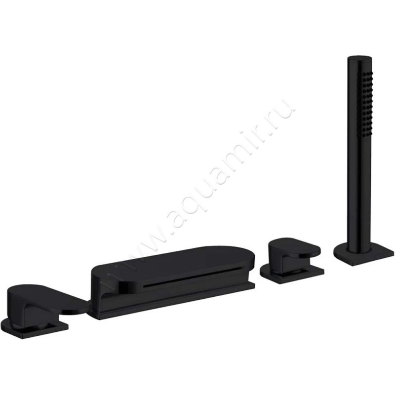 Смеситель для ванны Ravak Chrome с душем, черный матовый X070445