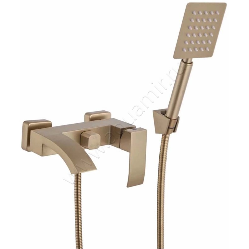 Смеситель для ванны Fashun с душем, бронза матовая A5301821